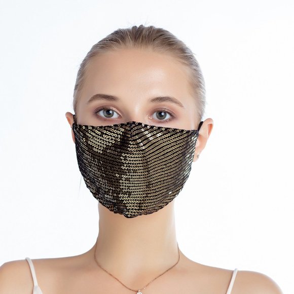 One Piece Cotton Face Masks with Elastic Ear Loops - Picture 6 of 6